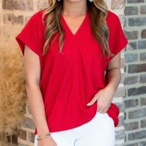 JODIFUL Red Blouse
